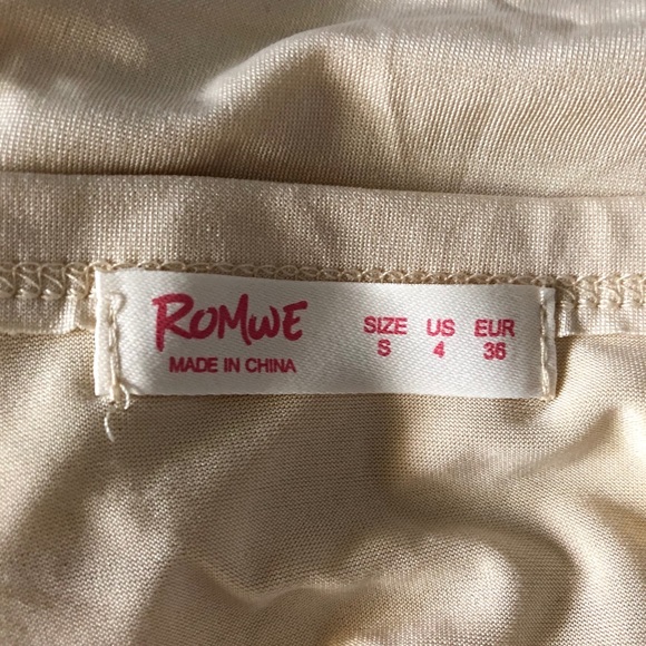 ROMWE - Beige Crop Top Long Sleeves - Picture 10 of 10